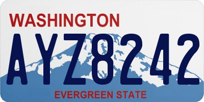 WA license plate AYZ8242