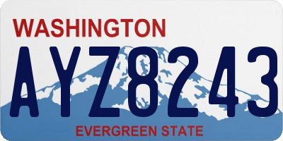 WA license plate AYZ8243