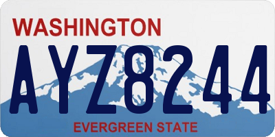 WA license plate AYZ8244