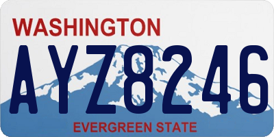 WA license plate AYZ8246