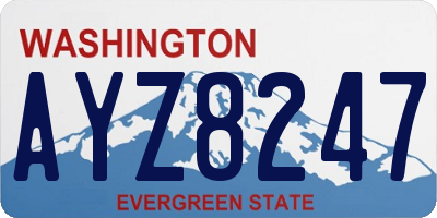 WA license plate AYZ8247