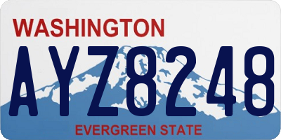 WA license plate AYZ8248