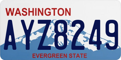 WA license plate AYZ8249