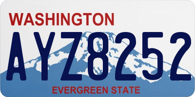 WA license plate AYZ8252