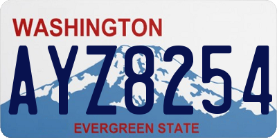 WA license plate AYZ8254