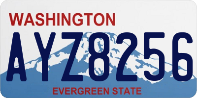 WA license plate AYZ8256