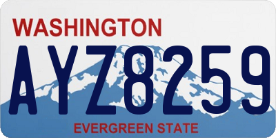 WA license plate AYZ8259