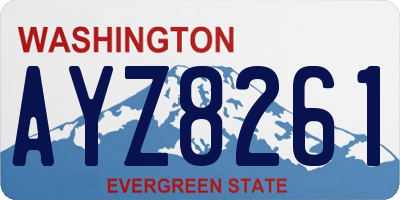 WA license plate AYZ8261