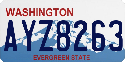 WA license plate AYZ8263