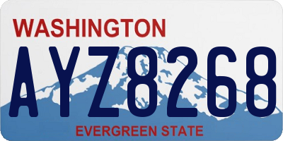 WA license plate AYZ8268