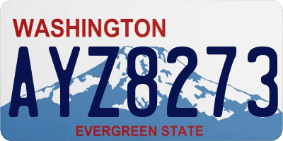 WA license plate AYZ8273