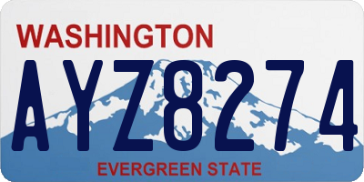 WA license plate AYZ8274