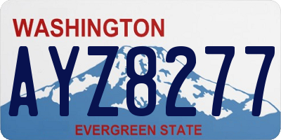 WA license plate AYZ8277