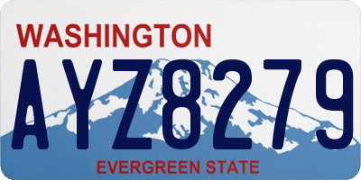 WA license plate AYZ8279