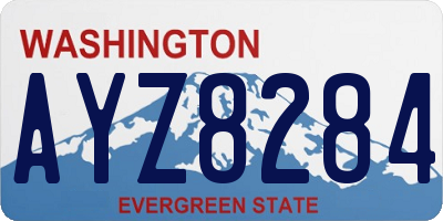 WA license plate AYZ8284