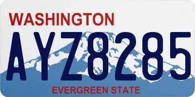 WA license plate AYZ8285