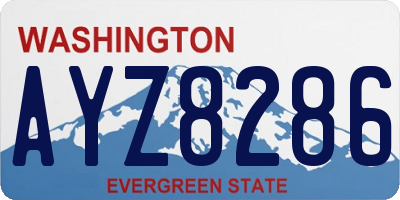 WA license plate AYZ8286