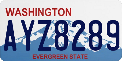 WA license plate AYZ8289