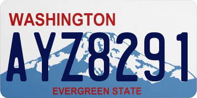 WA license plate AYZ8291