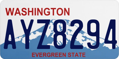 WA license plate AYZ8294