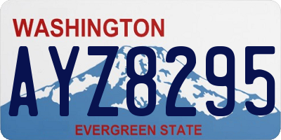 WA license plate AYZ8295