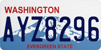 WA license plate AYZ8296