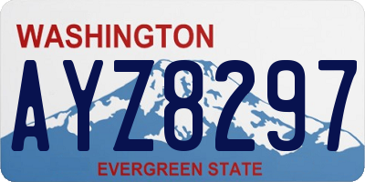 WA license plate AYZ8297