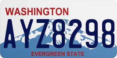 WA license plate AYZ8298