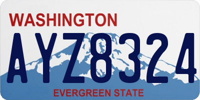 WA license plate AYZ8324