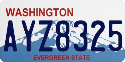 WA license plate AYZ8325
