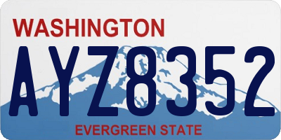 WA license plate AYZ8352