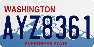 WA license plate AYZ8361