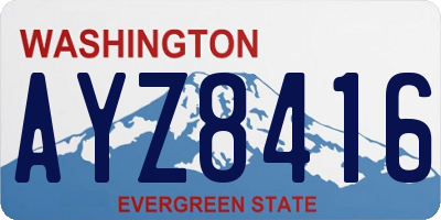 WA license plate AYZ8416