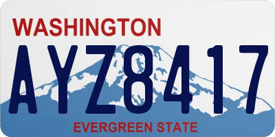 WA license plate AYZ8417