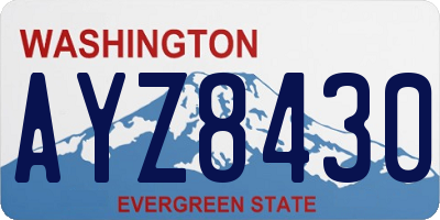 WA license plate AYZ8430