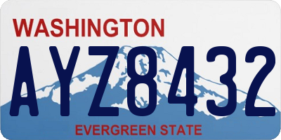 WA license plate AYZ8432
