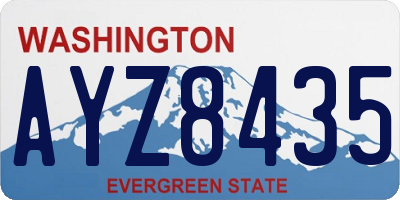 WA license plate AYZ8435
