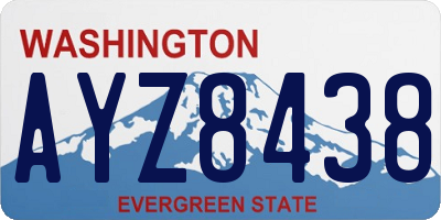 WA license plate AYZ8438