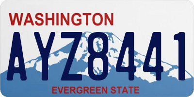 WA license plate AYZ8441