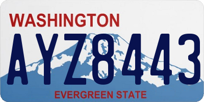 WA license plate AYZ8443