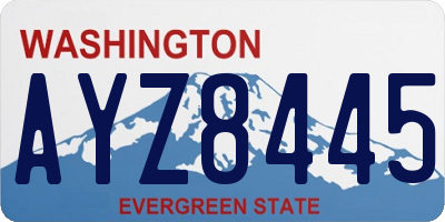 WA license plate AYZ8445