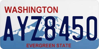 WA license plate AYZ8450