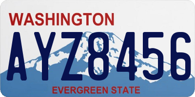 WA license plate AYZ8456