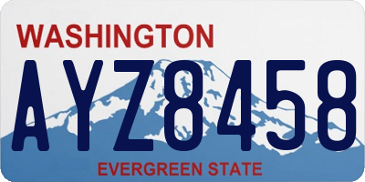 WA license plate AYZ8458