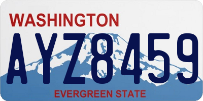 WA license plate AYZ8459