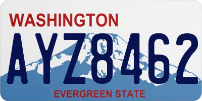 WA license plate AYZ8462