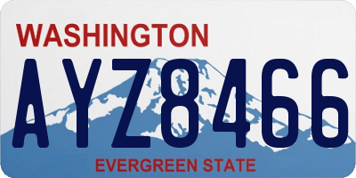 WA license plate AYZ8466
