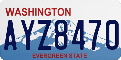 WA license plate AYZ8470
