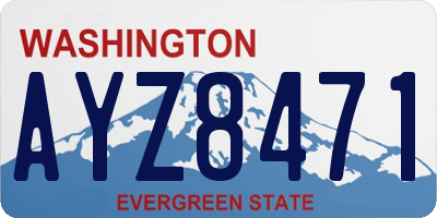 WA license plate AYZ8471