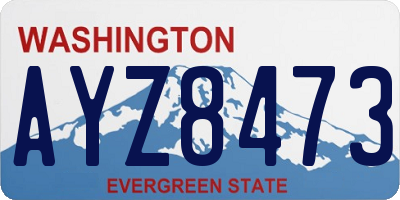 WA license plate AYZ8473